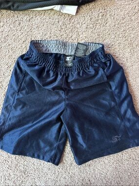 STARTER boys Dark Navy Athletic Mesh Shorts
